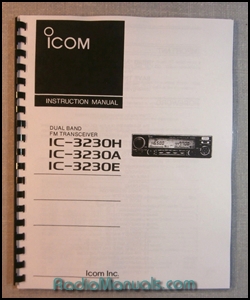 ICOM IC-3230H/A/E Instruction Manual